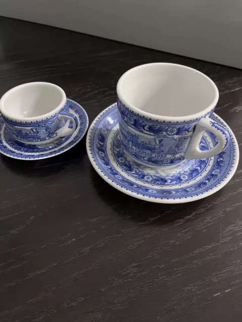 Baltimore and Ohio railroad china Shenango China cups with saucers