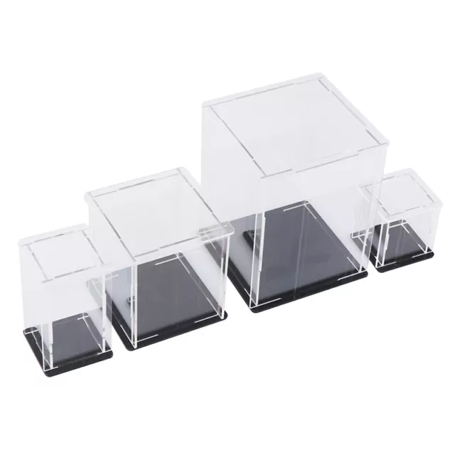 Acrylic Display Case Self-Assembly Clear Cube Box UV Dustproof Toy ProtectiXI__-