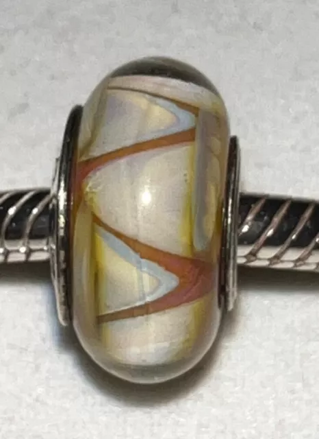 Authentic Chamilia Sierra Peaks Ob-142 Murano Glass Sterling Silver Charm Bead