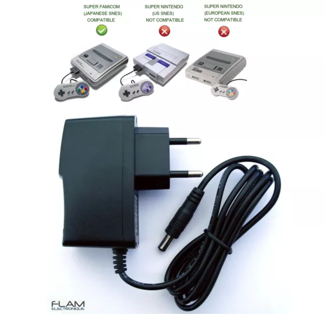 Adaptateur secteur pour Nintendo SUPER FAMICOM (JAPANESE SNES) Power Adapter