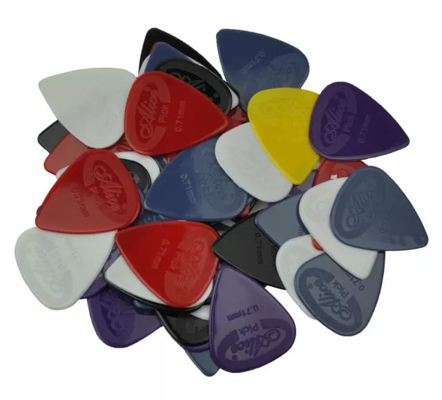 100Pcs Alice 0.58-1.5mm Glossy Anti-Skid Guitar Picks Plectrums For Guitar Bass