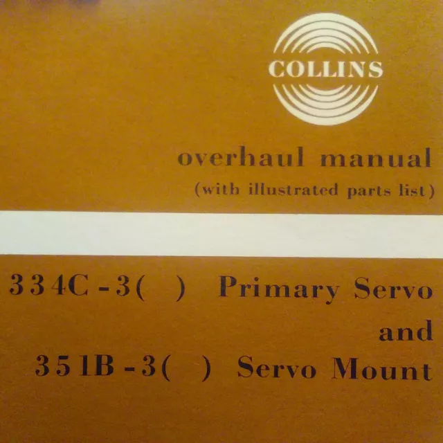 Collins 562c-8 Yaw Damper Computer Overhaul Manual for sale online