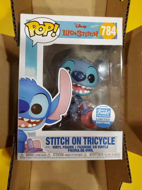 funko pop stitch on tricycle