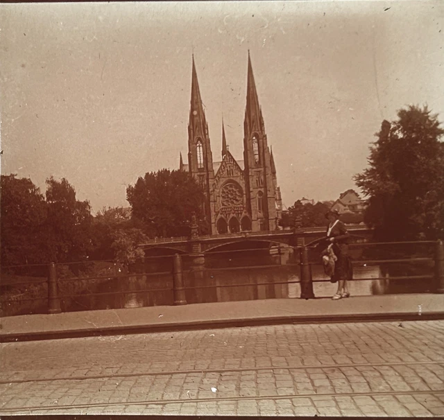 Tirage Argentique Original 1945 - Strasbourg, Maisons Bombardées (6x6 Cm)