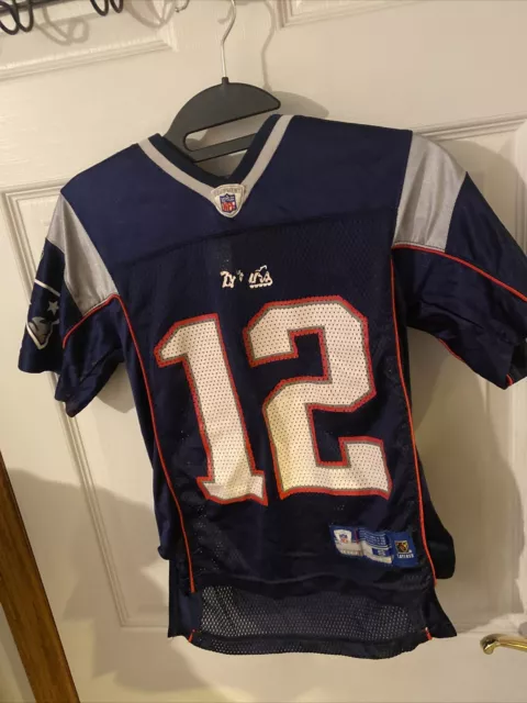 TOM BRADY #12 New England PATRIOTS REEBOK NFL Jersey Youth Small 8 HOF
