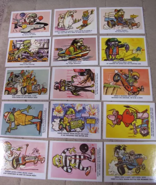 Lot (15) Different 2007 Lloyd Weird-Ohs Cards 18-24 & 49-56