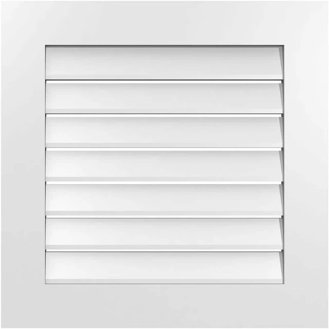 Ekena Millwork Gable Mount 26" x 26" Paintable PVC Intake/Exhausts in White