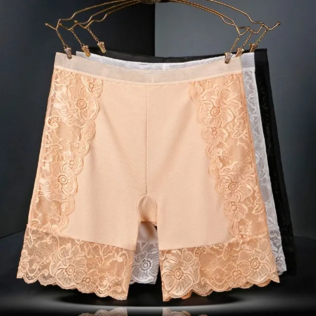 Plus Size Under Skirt Boxers Lace Underwear High-waisted Leggings  Woman