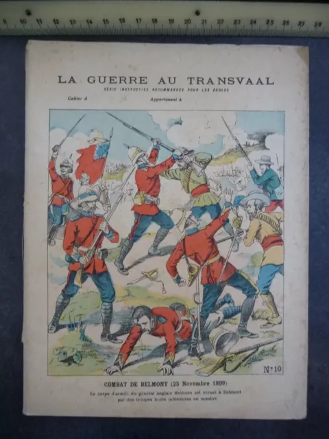 Ancien Cahier "GUERRE DU TRANSVAAL - COMBAT DE BELMONT" (CAHIER COMPLET)