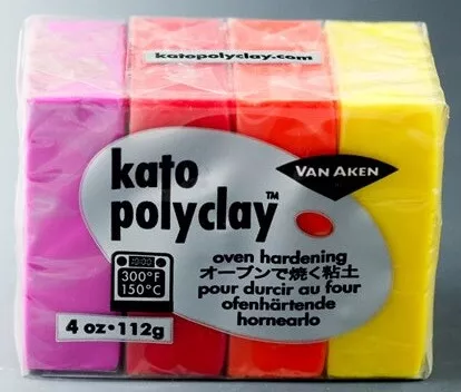 Kato Polyclay Sample Set – 4 Warm Colours - 2wards Polymer Clay & Crafts