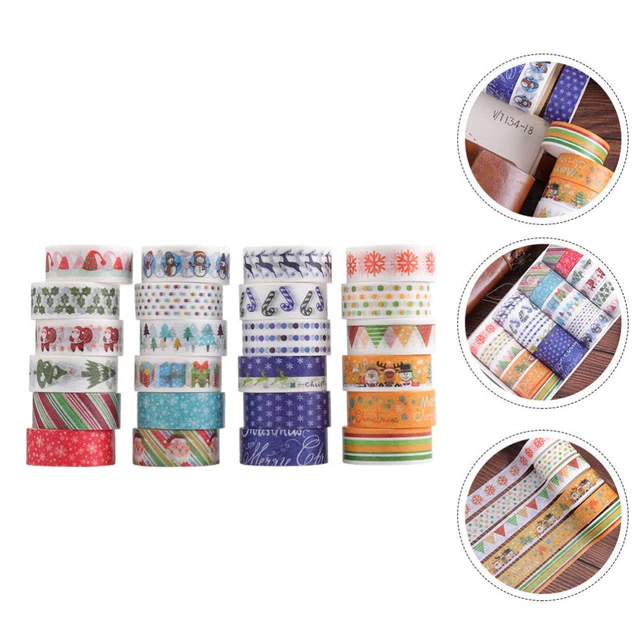 24 Rolls Bande De Scrapbooking Ruban Washi De Noël Bande D'album Cadeau