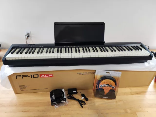 Roland FP-10 ACR Weighted 88 Key Digital Piano Electronic Keyboard - Black FP10