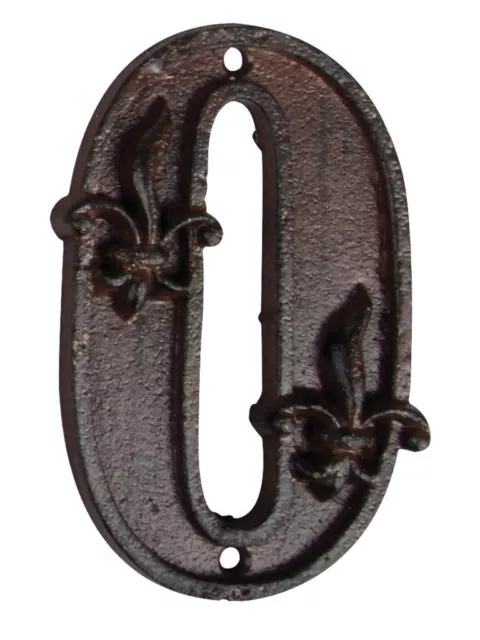 Numero 0 In Ghisa Cstyle Da Muro Parete Segna Via