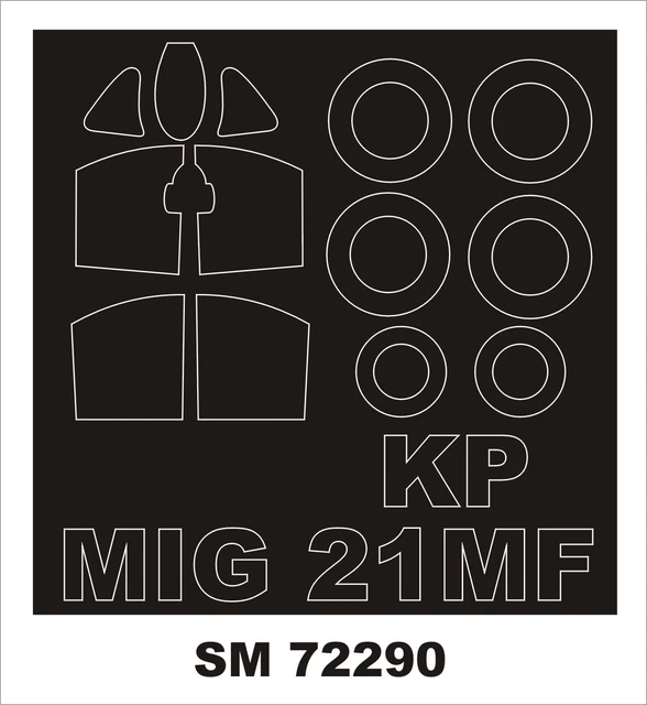 Montex 1/72 paint mask for the Mikoyan MiG-21MF by KP Models- SM72290 Montex 1/72 paint mask for the Mikoyan MiG-21MF by KP Models- SM72290