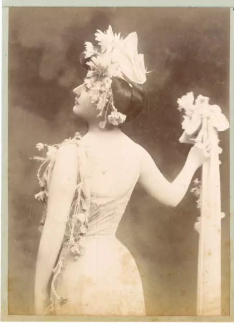 Fashion, Women in Evening Dress, Back, ca.1895, Vintage Albumen Print Vintage al