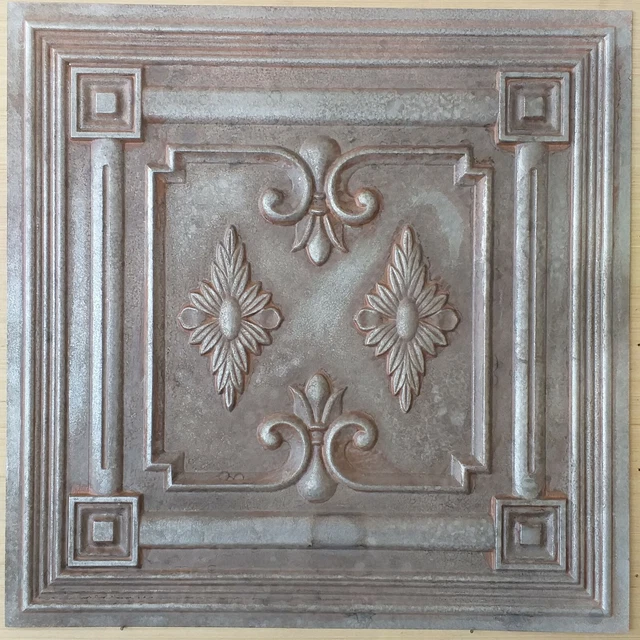 Drop in Ceiling tiles faux tin weathered iron decor wall panels PL63 10pcs/lot