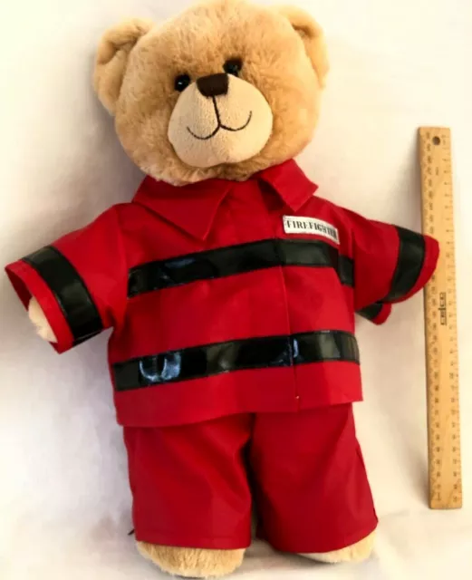 Build a Bear Workshop BAB Brown Teddy Fire Fighter