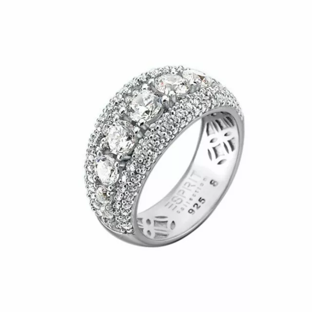 Esprit Collection Bague Femme Argent Zircon Perimagna Gr.18 ELRG91763B180-1