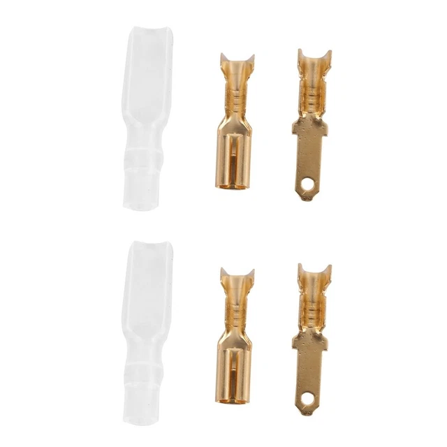 400Pcs/100Pairs Female Male Spade Crimp Terminals Sleeve Wire Wrap ConnectorE9U7