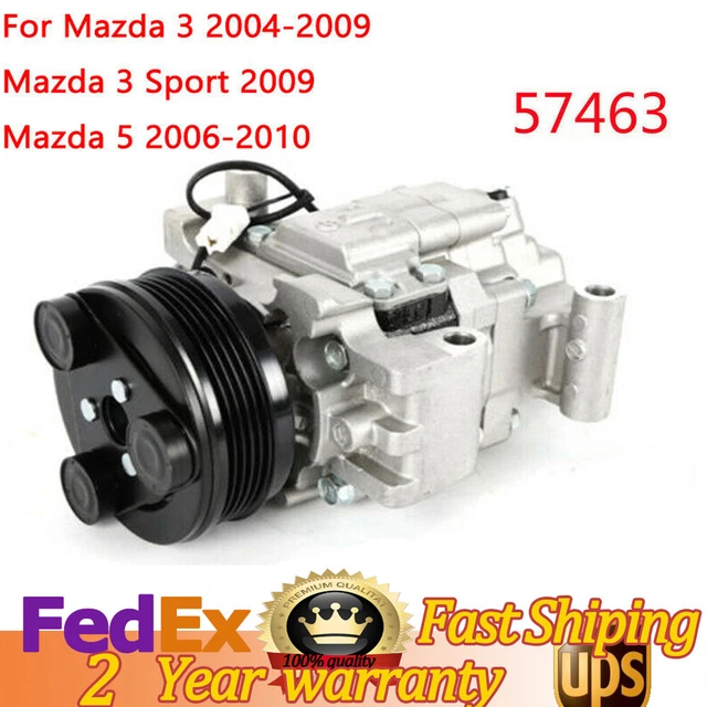 A/C Compressor Fits Mazda 3 SPORT 2.0L Mazda 3 2.0L 2.3L Mazda 5 2.3L CO 10759C