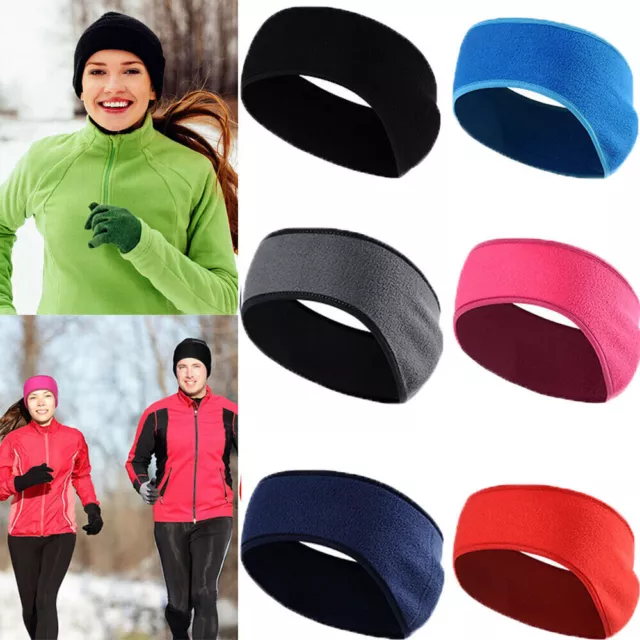 Fleece Ear Cover Winter Sweatband Ear Warmer Ponytail Headband Running UK Stock