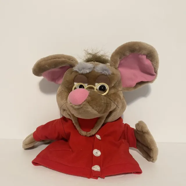 Godprint Plush Hand Puppet Mouse Rat Uncle Cheezer Glasses Vintage 2001 Plush