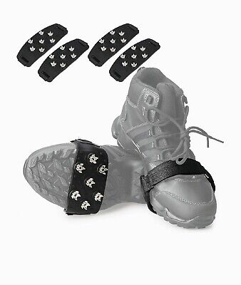 2 PAIRS  Ice Traction Cleats - Anti-skid Snow Grips Spikes Foot shoes boots walk