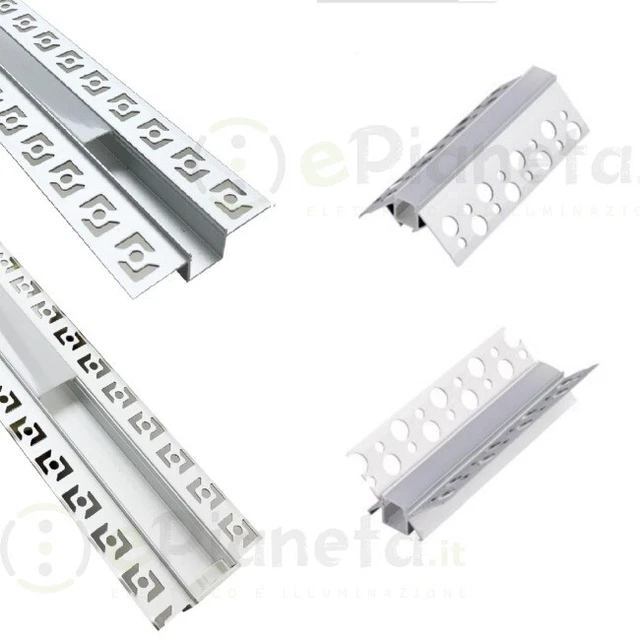 Profilo Angolare In Alluminio Per Cartongesso - 2 Metri, Protezione Bordi