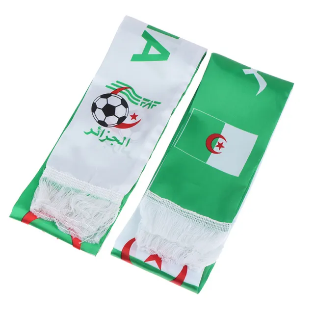 12*145CM drapeau algérien écharpe personnalisée équipe de football écharpes