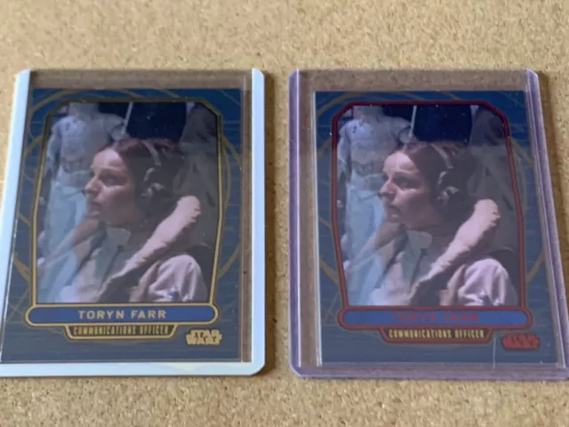 Star Wars Galactic Files Gold [1/1] Base Card #152 Toryn Farr Hoth + Red #01/35