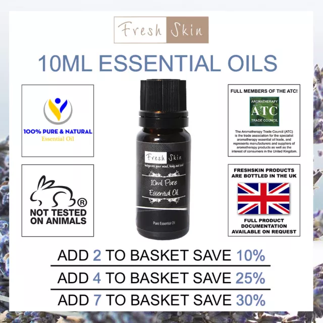 Essential Oils 10ml Natural 100% Pure Essential Oil Freshskin Aromatherapy