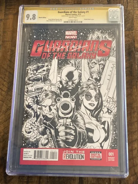 Guardians of the Galaxy #1 CGC 9.8 SS Mike Perkins SKETCH Original Art Signed