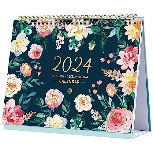DESK CALENDAR 2024 2024 Desk Calendar, Standing Flip 2024 Desktop , 9
