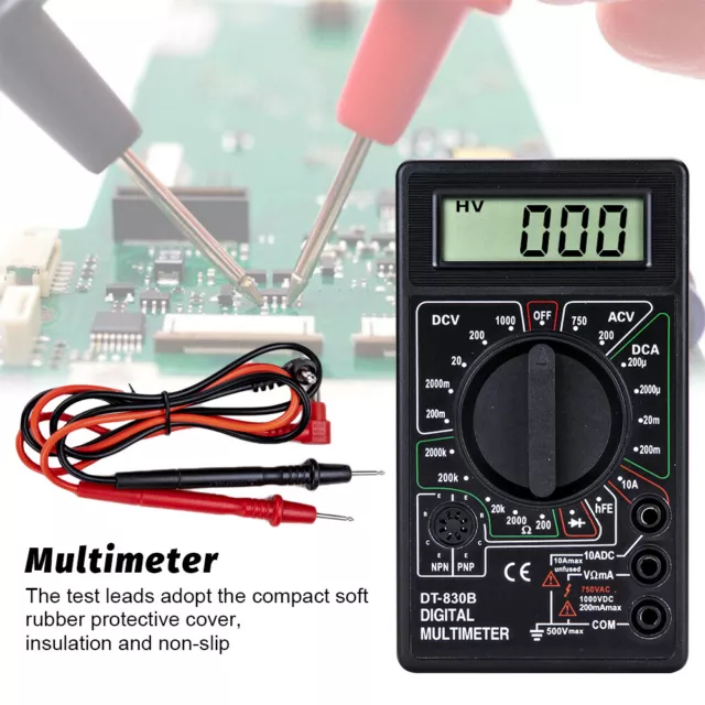 Digital Multimeter Messgerät AC DC LCD Strommesser Strom Voltmeter Amperemeter