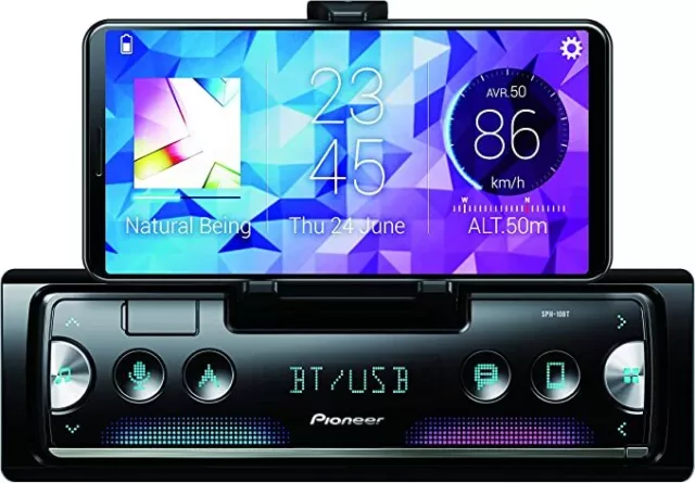 Pioneer SPH-10BT 1-DIN Car Stereo receiver with Bluetooth, USB and Spotify