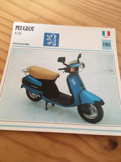 Peugeot scooter SC 80 Carte moto Collection Atlas France