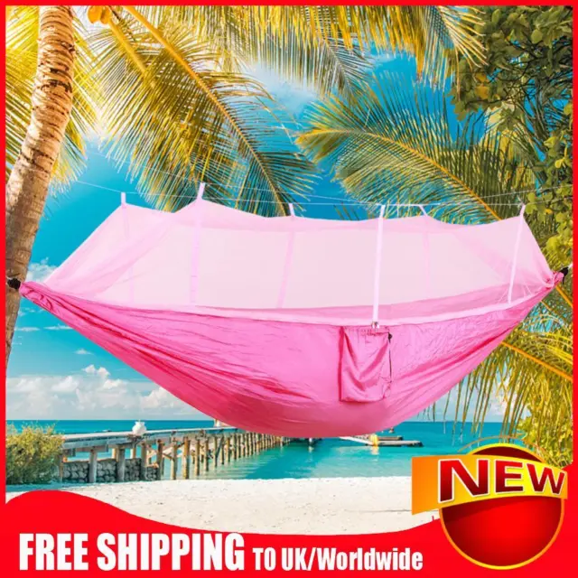 1-2 Person Hammock with Mosquito Net Quick-Drying Hanging Bed for Indoor Outdoor