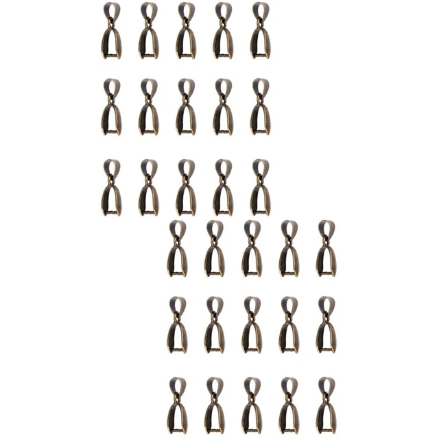 100 piezas Collar de cobre 20 mm Hebilla Colgante Pellizcado Clip Fianza Colgante Cuentas
