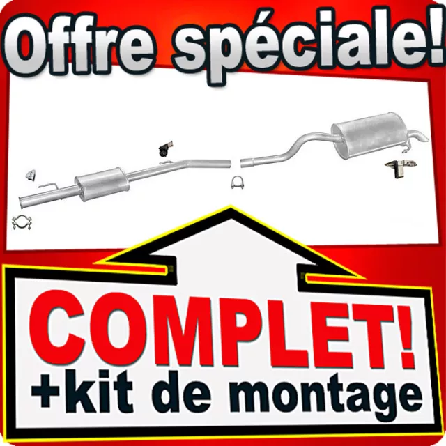 Ligne pot d'échappement pour RENAULT CLIO 2 II 1.4 16V Silencieux