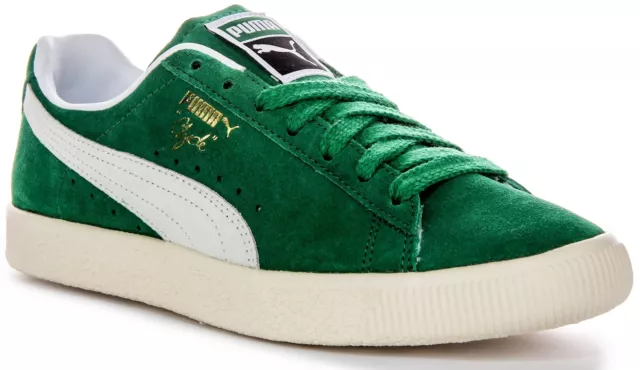 PUMA CLYDE OG Low Top 80s Classic Suede Mens Trainer Green UK 3 12 49.99 PicClick UK
