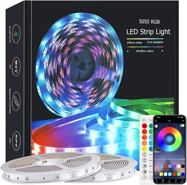ZYZYKEJI LED STRIP Light 20m with Music Sync, RGB Smart Lights 20M £13. ...