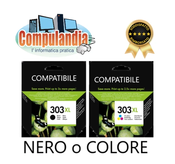HP  303XL Nero HP 303XL Colori - Cartuccia Compatibile