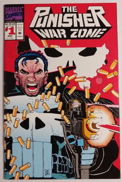 The Punisher War Zone #1 ~ Marvel Comics 1992 ~ DIRECT EDITION ~ WHITE PAGES