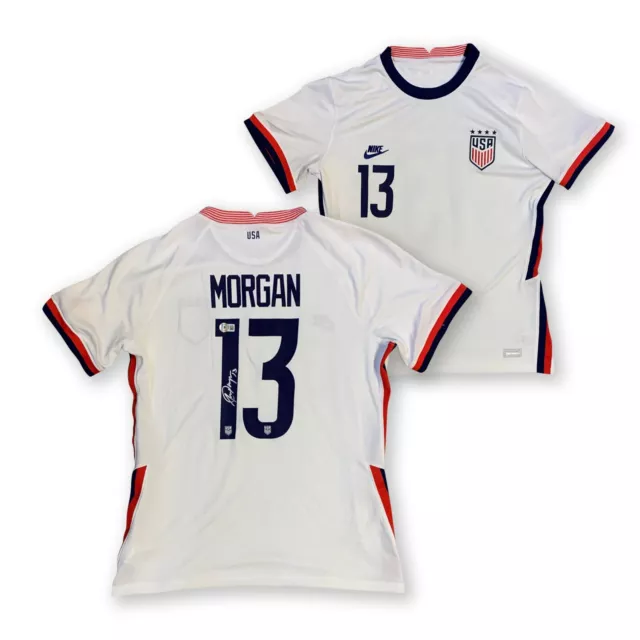 Alex Morgan Autographed USA Womens World Cup Nike Soccer Jersey Beckett COA