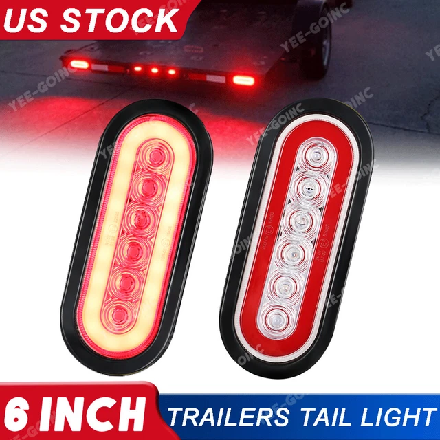 Gonice 2 PCS 6" Oval LED Trailers Tail Lights, Ultra-Bright