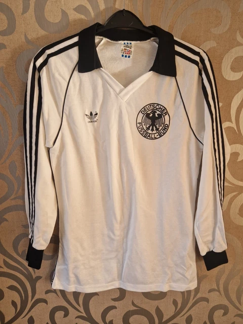 ERIMA VINTAGE WEST GERMANY SOCCER JERSEY FOOTBALL SHIRT 80s BLUE RETRO szS/XS