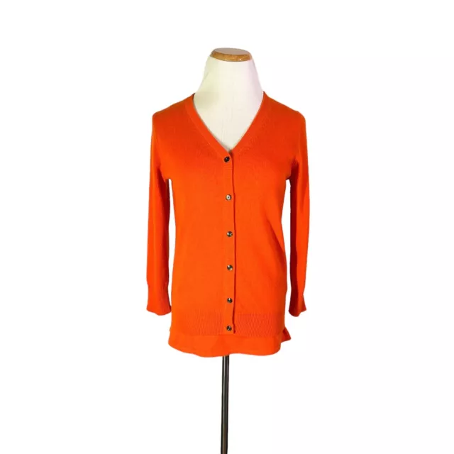 Neiman Marcus Cashmere Collection M Cardigan Shell Set Orange