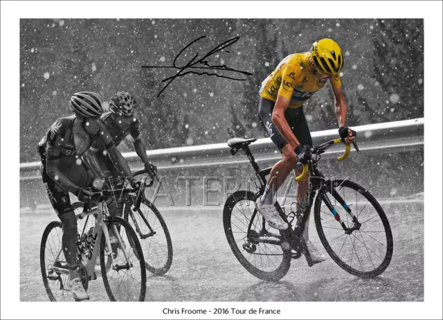 Chris Froome Signed Print Poster Photo Autograph  2016 Tour De France Cycling