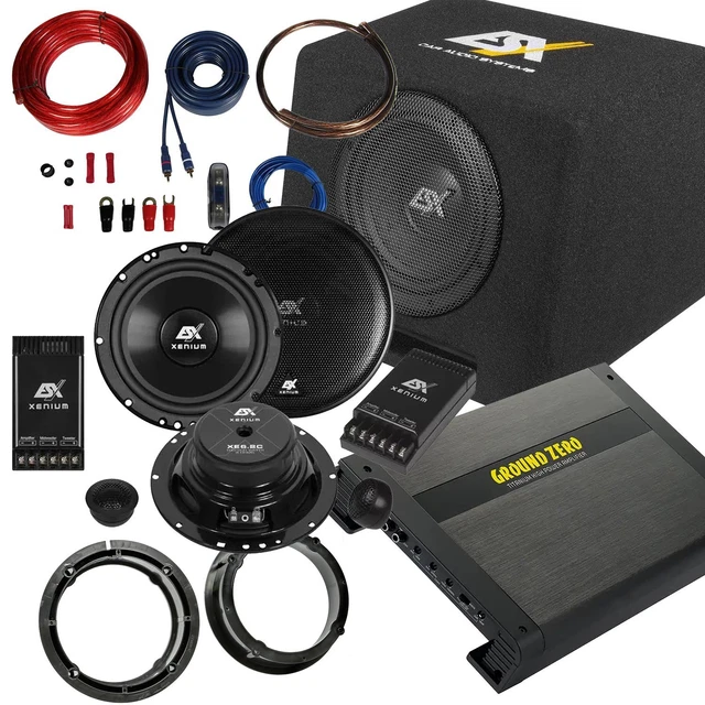 VOITURE HIFI KIT complet ESX subwoofer amplificateur Ground Zero pour