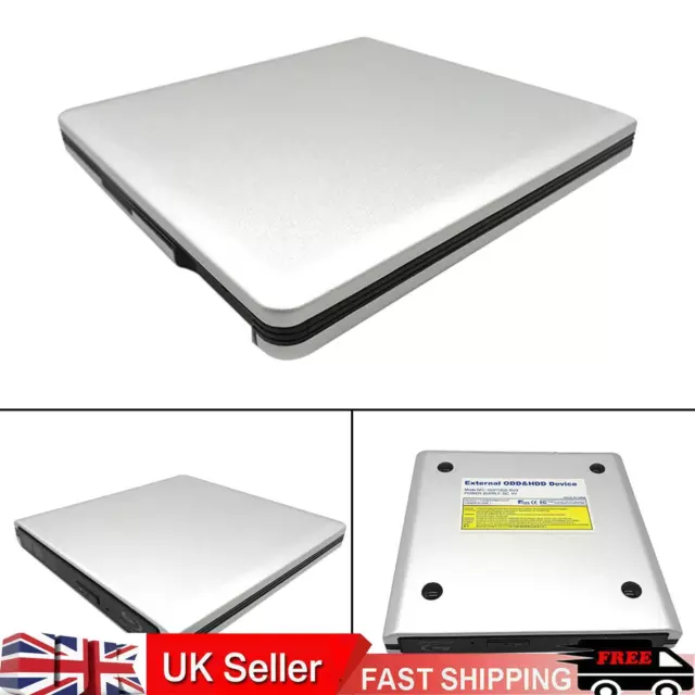 6X Blu ray Burner External BD-R BD DVD CD RW Disc Writer Laptop Movie Player UK